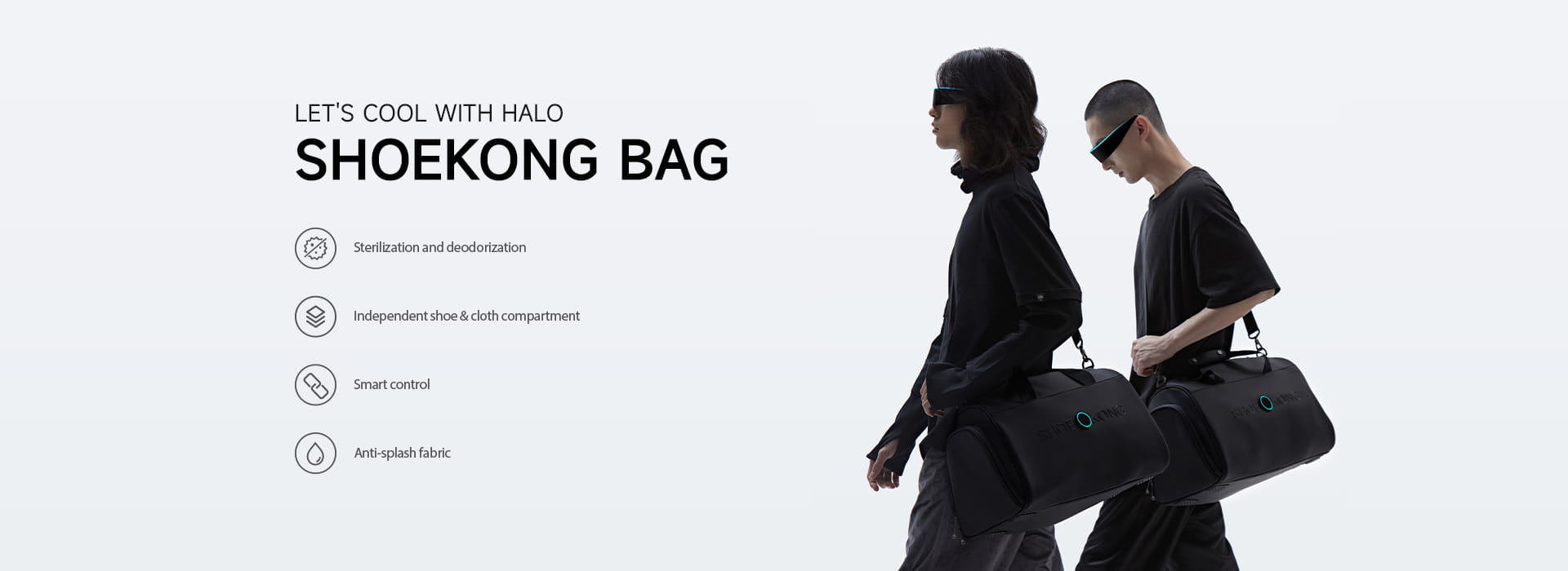Smart sport bag，UV sterilize, Ozone odor elimination, isolated shoe compartment